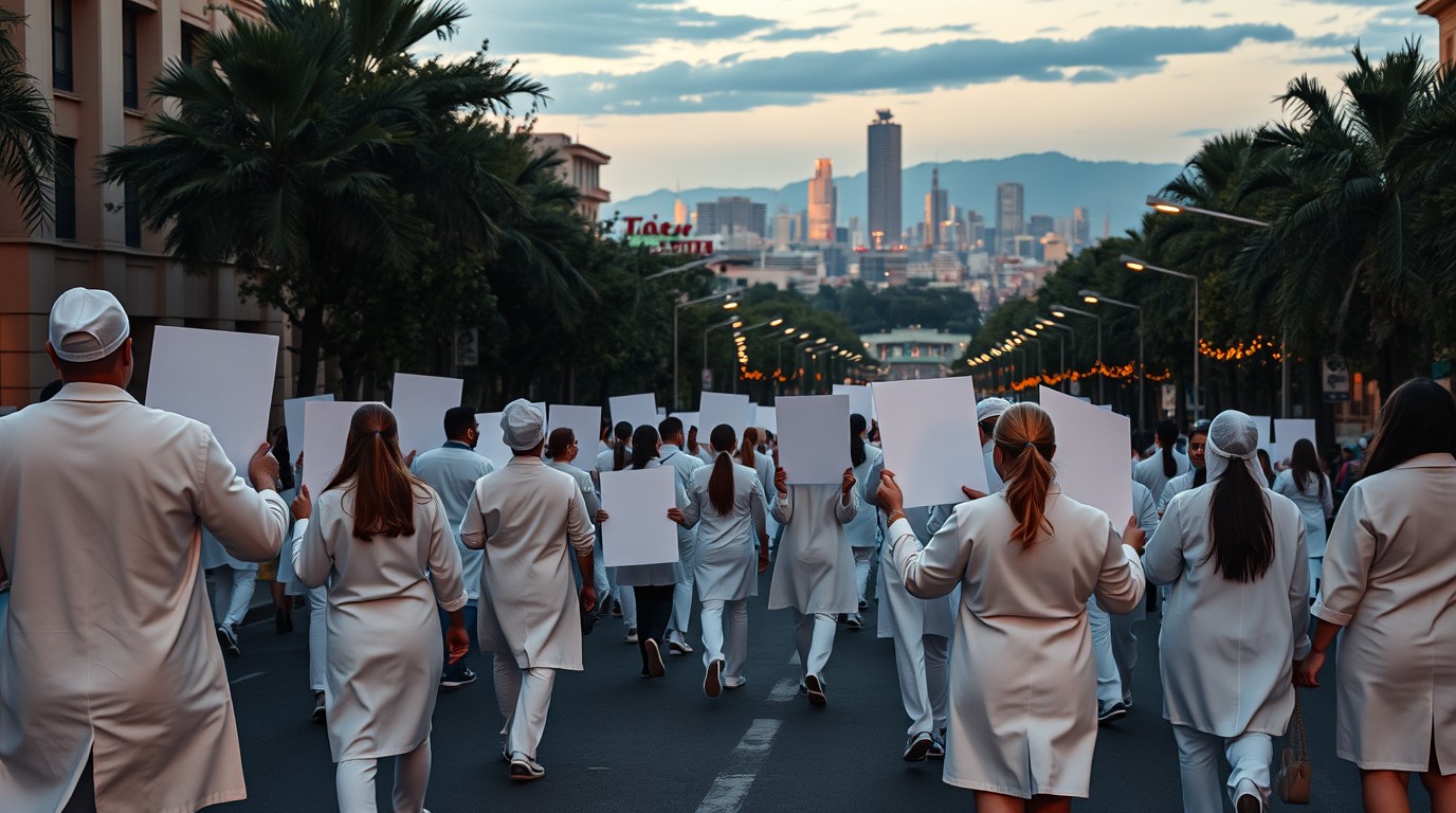 Trabajadores del IMSS marchan por tercera vez y suman 80 mil firmas contra su líder
