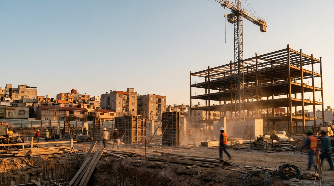Inversión fija bruta crece 5.1% anual en abril tras 19 meses de caídas