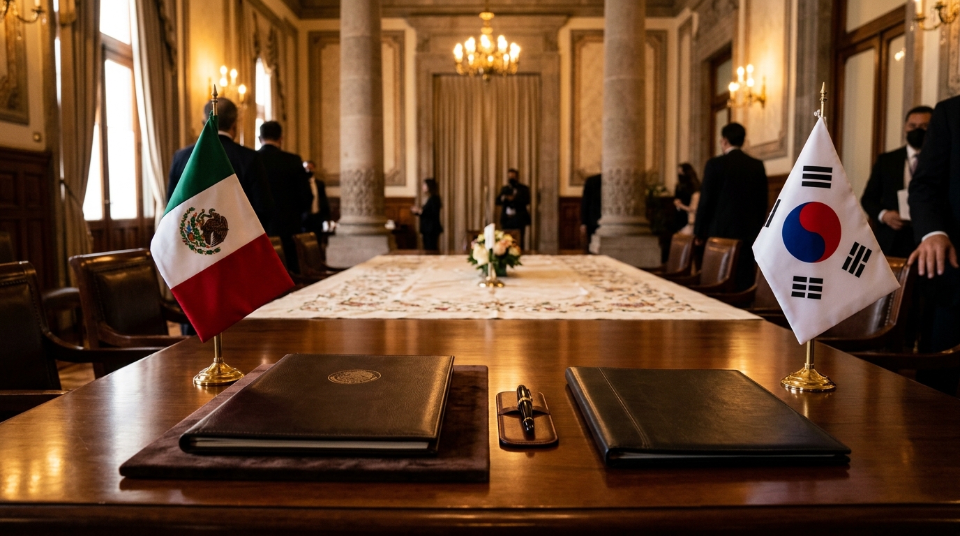 México y Corea adoptan plan de acción 2026-2030 con 17 acuerdos en Palacio Nacional